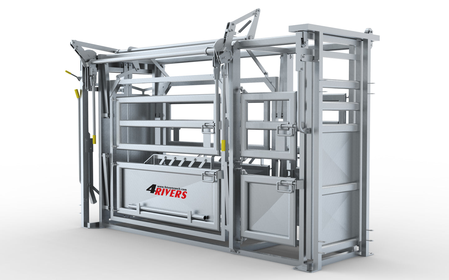 Galvanized Steel Cattle Squeeze chute Heavy duty with Slide gate and PALPATION CAGE