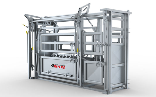 Galvanized Steel Cattle Squeeze chute Heavy duty with Slide gate and PALPATION CAGE